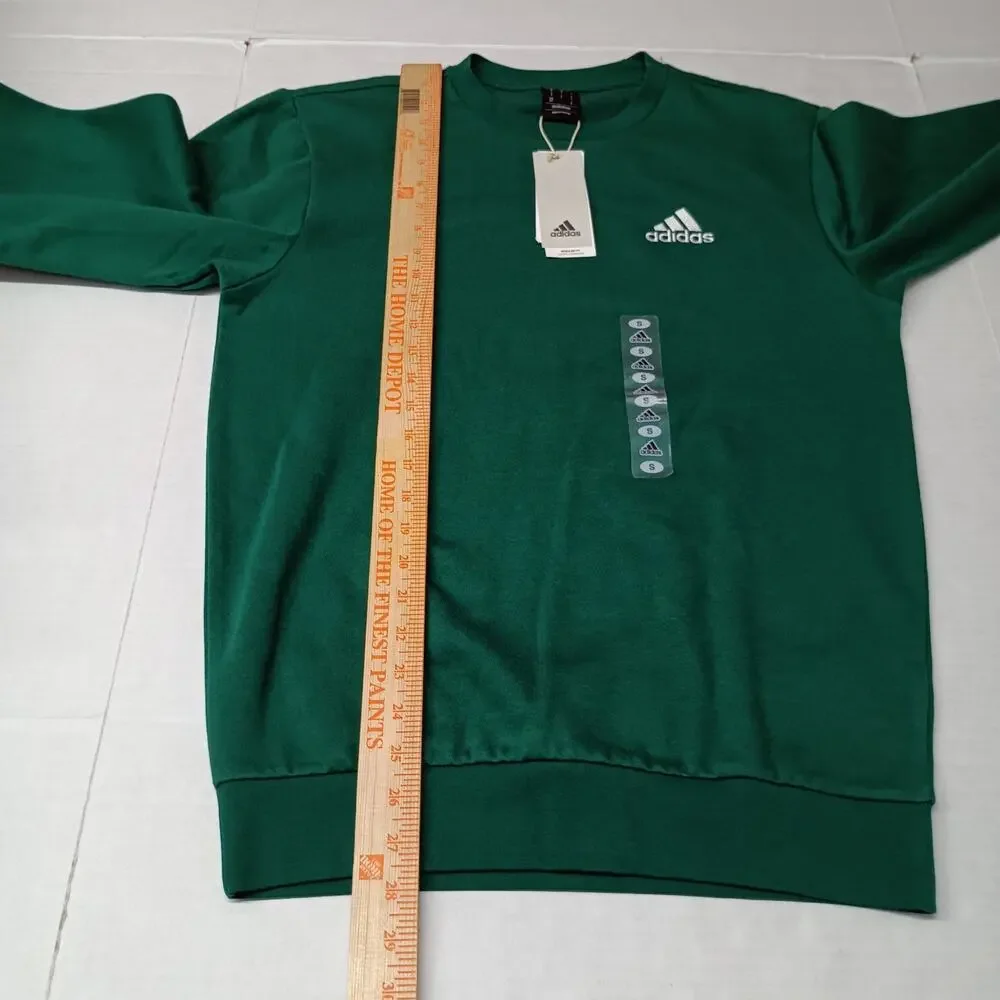Adidas Men's Feel Cozy Embroidered Sweatshirt Green‎ Size S